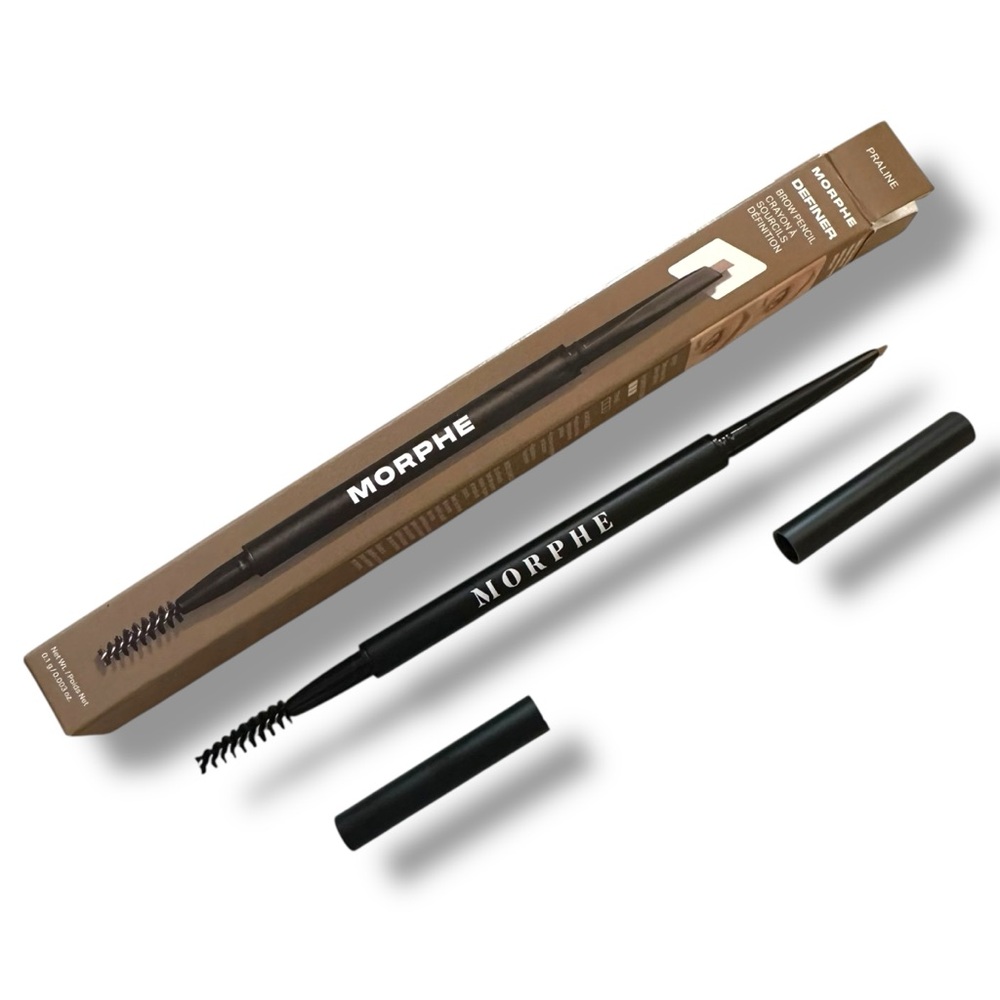 Morphe Micro Brow Dual-Ended Pencil & Spoolie in Praline 0.1g/0.003oz Brand New